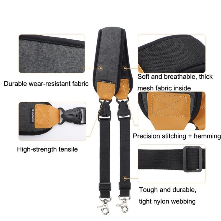 For DJI RS3 Mini Sunnylife RO-GS560 Lanyard Handheld Gimbal Double Buckle Comfortable Shoulder Strap Accessories, For DJI RS3 Mini