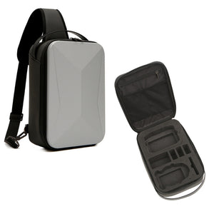 For DJI Mini 3 / Mini 3 Pro Hard Shell Storage Bag Box Chest Bag Shoulder Bag Messenger Bag, M3-010 (Dark Gray), M3-010 (Silver)