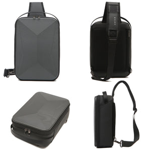 For DJI Mini 3 / Mini 3 Pro Hard Shell Storage Bag Box Chest Bag Shoulder Bag Messenger Bag, M3-010 (Dark Gray), M3-010 (Silver)