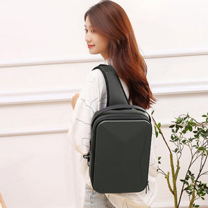 For DJI Mini 3 / Mini 3 Pro Hard Shell Storage Bag Box Chest Bag Shoulder Bag Messenger Bag, M3-010 (Dark Gray), M3-010 (Silver)