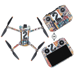 For DJI Mini 3 Pro Remote Control Body Sticker ,Spec:, RC-N1 Without Screen, RC With Screen