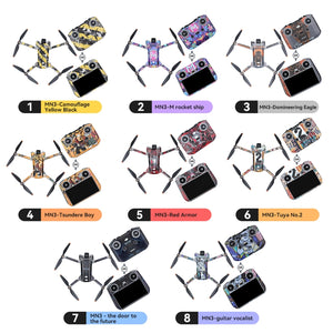 For DJI Mini 3 Pro Remote Control Body Sticker ,Spec:, RC-N1 Without Screen, RC With Screen