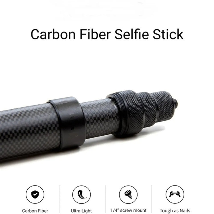 Carbon Fiber Extended Monopod Invisible Selfie Stick For Insta360  / DJI Action / GoPro / Xiao Yi Sports Camera, 1.5m, 3m, 5m