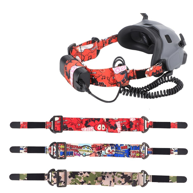 Sunnylife TD487 For DJI Avata / FPV Goggles V2 Color Headband Fixed Elastic Strap, Strap (Red), Strap (Graffiti), Strap (Camouflage)