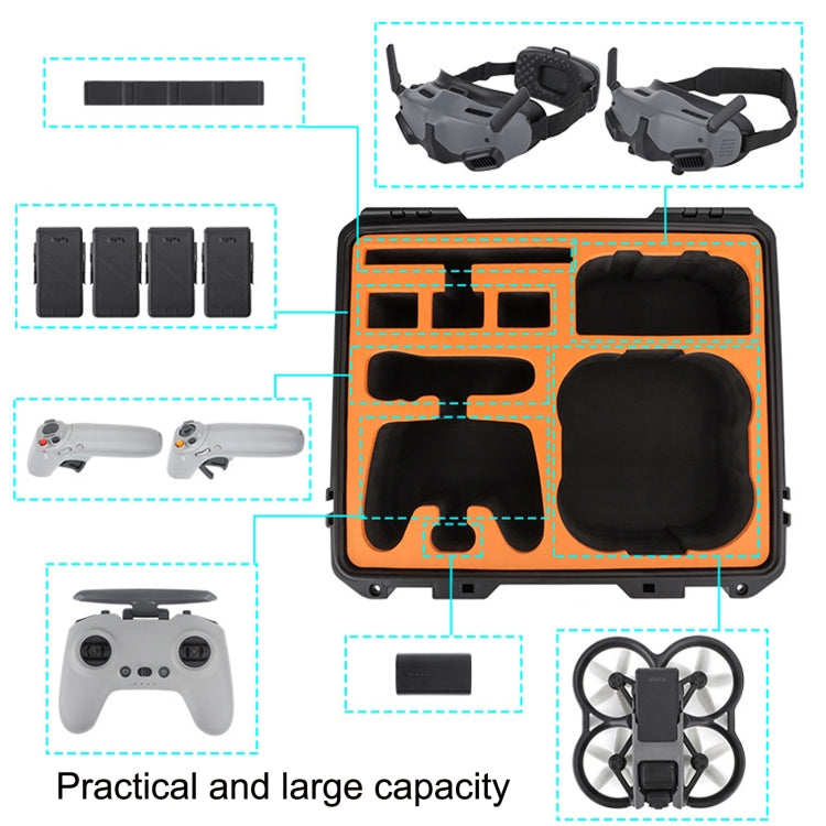 Sunnylife AQX-9 For DJI Avata Flying Glasses Waterproof Large Capacity Protective Carrying Case, AQX-9