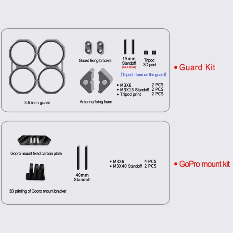 Suitable for DJI Avata 3.5-inch Upgrade Frame Kit, Rack, Rack+4 Motors