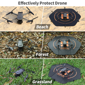 Sunnylife TJP11 80cm Hexagonal Double-sided Folding With Ground Spikes Drone Universal Apron, 80cm