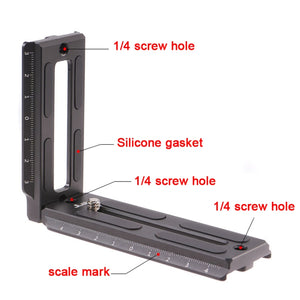 JLWIN Quick Release Plate L Bracket Plate for DJI Ronin RS 2 / RSC 2 /  RS 3 Gimbal Stabiliser, 114 x 38 x 85