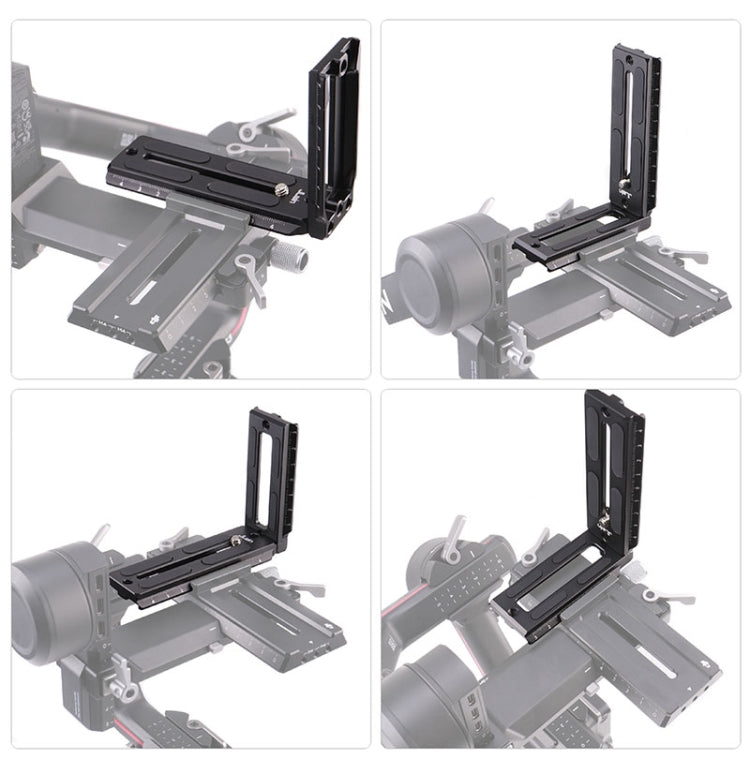 JLWIN Quick Release Plate L Bracket Plate for DJI Ronin RS 2 / RSC 2 /  RS 3 Gimbal Stabiliser, 114 x 38 x 85