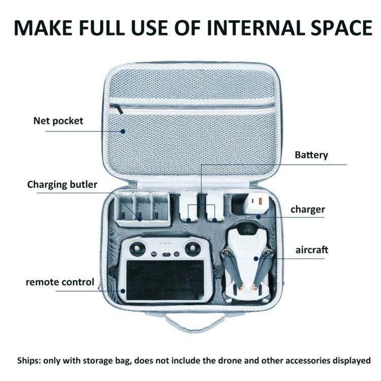 For DJI Mini 4 Pro / Mini 3 Pro LKTOP Carrying Case Waterproof Shoulder Bag Handbag