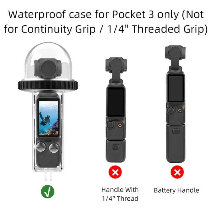 For DJI Osmo Pocket 3 BRDRC 40m Depth Waterproof Case Diving Housing Cover