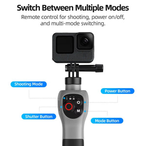 TELESIN 0.85m Underwater Selfie Stick Wireless Remote Control For GoPro HERO12 Black / HERO11 Black / HERO10 Black / HERO9 Black / HERO8 Black, Selfie Stick