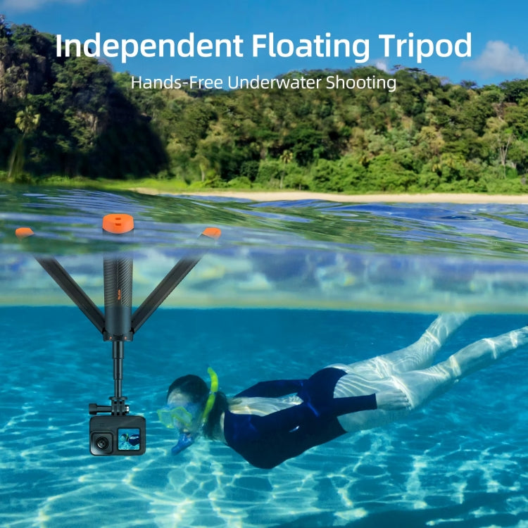 TELESIN 61cm Underwater Buoyancy Bar Retractable Selfie Stick Tripod For GoPro Insta360 DJI OSMO Action Camera, S1-TSS-02