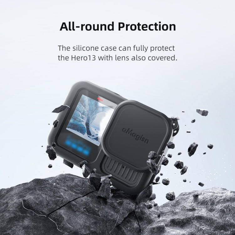 For GoPro HERO13 Black AMagisn Silicone Case Protective Cover