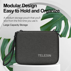 TELESIN Sports Camera Accessories Storage Bag For GoPro HERO / DJI Action / Insta360 etc.