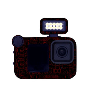 For GOPro HERO13 Black Camera Stickers Body Protective Film, 01 Watercolor, 08 Circuit White, 09 Circuit Black, 10 Circuit Dark Gold, 11 Circuit Red, 12 Circuit Blue, 13 Snake Scale Black, 14 Snake Scale White, 15 Snake Scale Gold, 16 Snake Scale Green