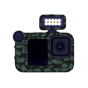 For GOPro HERO13 Black Camera Stickers Body Protective Film, 01 Watercolor, 08 Circuit White, 09 Circuit Black, 10 Circuit Dark Gold, 11 Circuit Red, 12 Circuit Blue, 13 Snake Scale Black, 14 Snake Scale White, 15 Snake Scale Gold, 16 Snake Scale Green