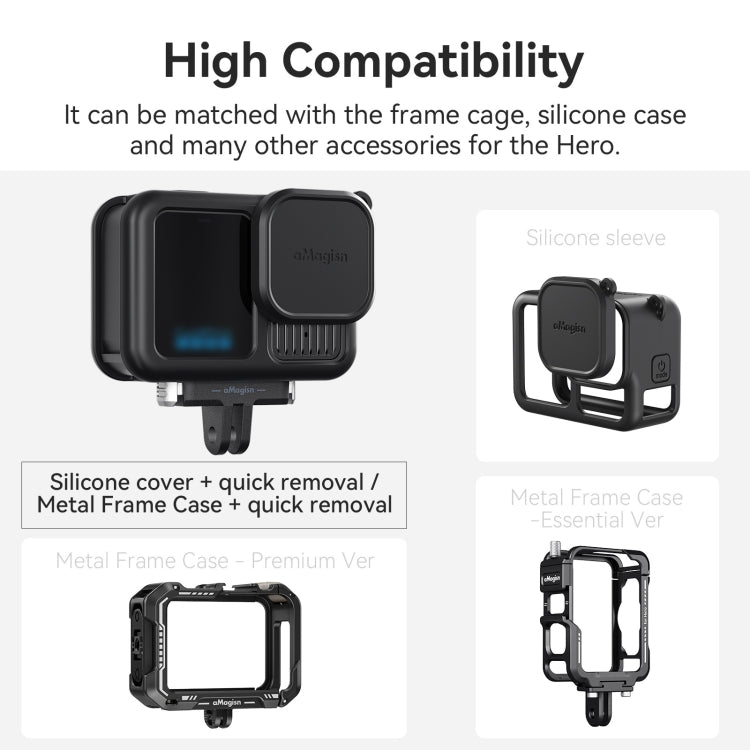 For GoPro HERO13 Black aMagisn Magnetic Quick-release Base Plastic  Adapter Accessories, For GoPro HERO13 Plastic