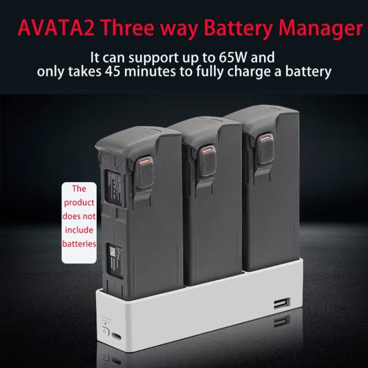 For DJI Avata 2 YX Charger 3-way Charging Butler Supports PD 65W