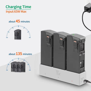 For DJI Avata 2 YX Charger 3-way Charging Butler Supports PD 65W