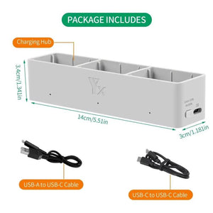 For DJI Avata 2 YX Charger 3-way Charging Butler Supports PD 65W