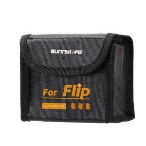 For DJI Flip Sunnylife Battery Explosion Proof Bag Li-ion Safety Storage Bag Flame Retardant Protective Bag, Small (For 1 Battery), Medium (For 2 Batteries), Large (For 2 Batteries)