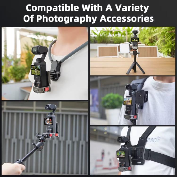 For DJI OSMO Pocket 3 BRDRC PO3005 Multi-functional Magnetic Base Expansion Back Clip Holder Adapter Bezel Accessory