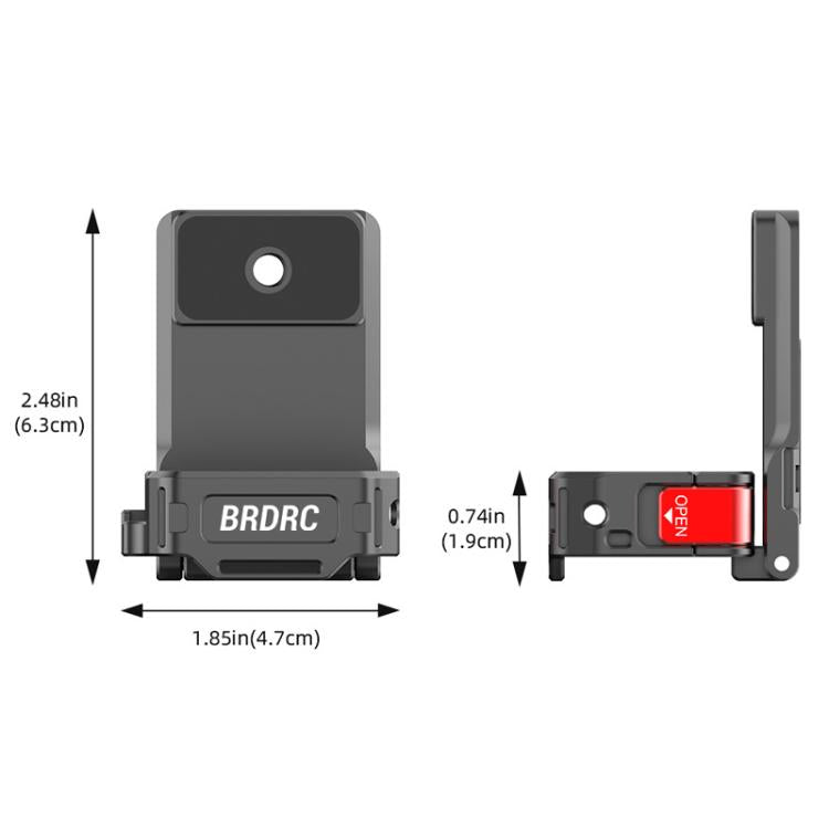 For DJI OSMO Pocket 3 BRDRC PO3005 Multi-functional Magnetic Base Expansion Back Clip Holder Adapter Bezel Accessory