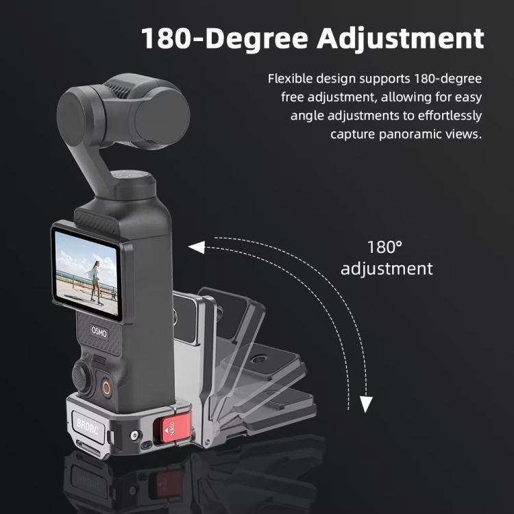 For DJI OSMO Pocket 3 BRDRC PO3005 Multi-functional Magnetic Base Expansion Back Clip Holder Adapter Bezel Accessory