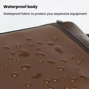 Cwatcun D185 Medium Shoulder Leisure Camera Bag Vintage PU Waterproof Micro SLR Camera Storage Bag, D185