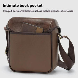 Cwatcun D185 Medium Shoulder Leisure Camera Bag Vintage PU Waterproof Micro SLR Camera Storage Bag, D185