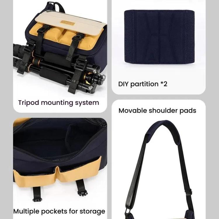 Shoulder Camera Bag Waterproof Crossbody Microsingle DSLR Camera Messenger Bag