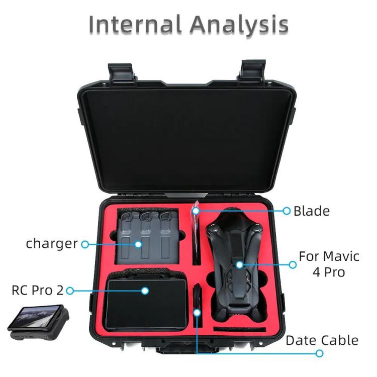 For DJI Mavic 4 Pro Creator Combo RC Pro 2 Explosion-Proof Case Storage Box Suitcase With Shoulder Strap