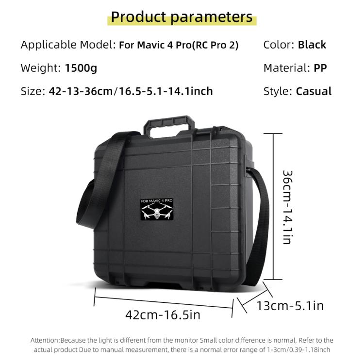 For DJI Mavic 4 Pro Creator Combo RC Pro 2 Explosion-Proof Case Storage Box Suitcase With Shoulder Strap