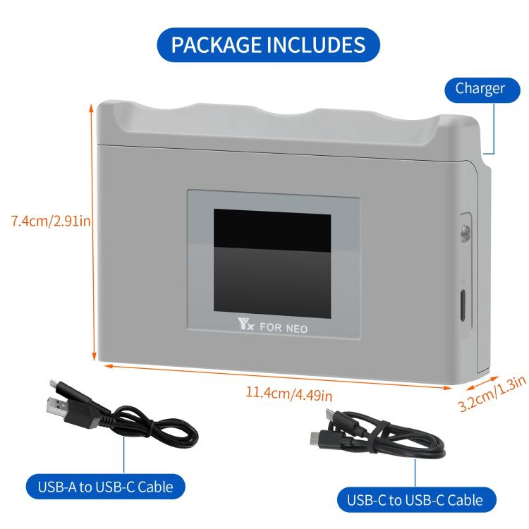 For DJI Neo Battery Charger YX 3-way Color Screen Charger Hub Charging Station