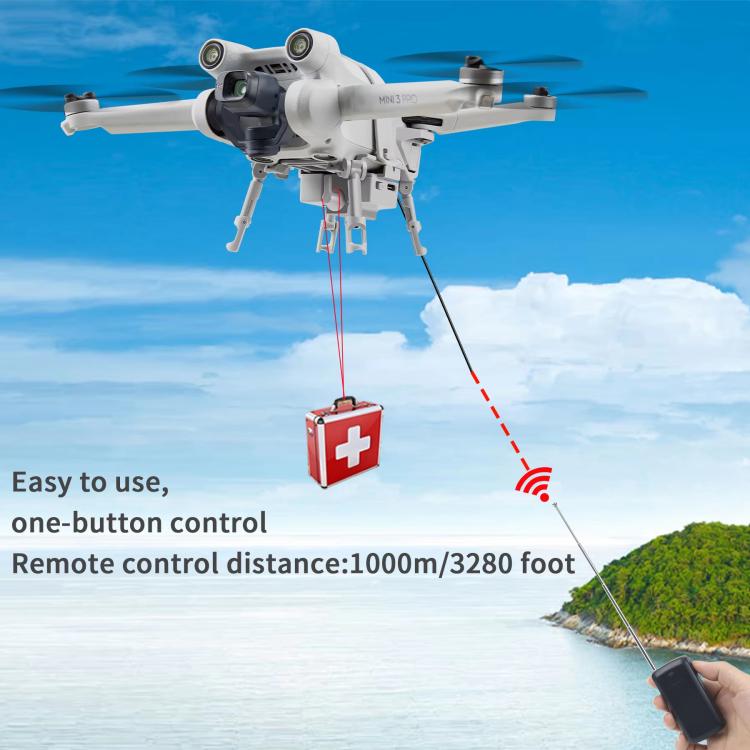 For DJI Mini 3 Pro / Mini 3 Drone YX Airdrop System Rechargeable Thrower Load 200g