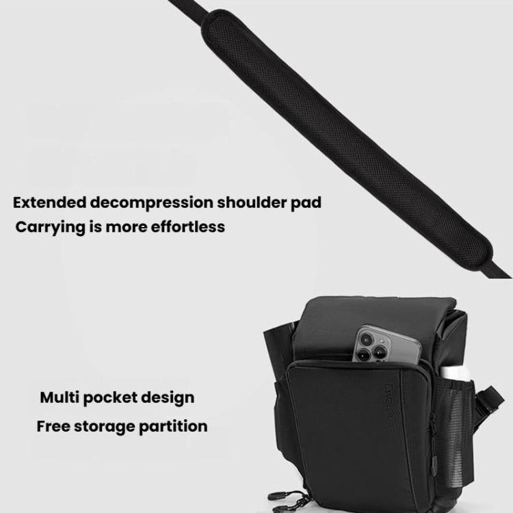 Cwatcun D198 Small Expandable Single Shoulder Camera Bag Waterproof Multi-Function Camera Bag