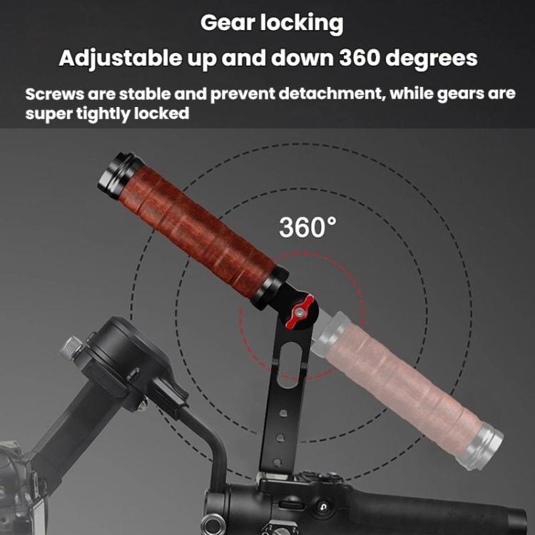 Gimbal Wooden Handle Chute Snail Gimbal Side Handle Grip,For DJI RS 4 Mini / 4 PRO / 3 / 3 Mini / 3 PRO / 2