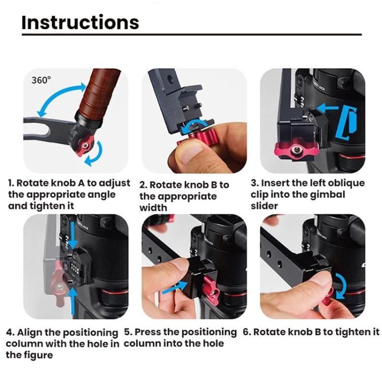 Gimbal Wooden Handle Chute Snail Gimbal Side Handle Grip,For DJI RS 4 Mini / 4 PRO / 3 / 3 Mini / 3 PRO / 2