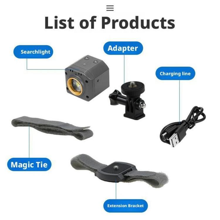 For DJI Mavic 4 Pro Drone YX 300LM Adjustable LED Spotlight Night Flight Searchlight with 3 Modes