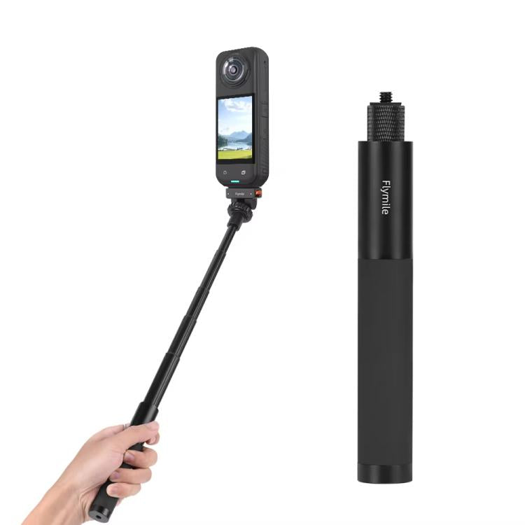 Flymile 16.5-73.5cm Mini Invisible Selfie Stick for Panoramic Cameras Anti-Shake Metal Pole Pocket-Friendly Extendable Selfie Monopod