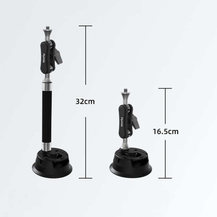 Flymile Universal Car Suction Cup Mount for Action Cameras 360-degree Rotatable, Washable and Reusable Dashboard Windshield Holder