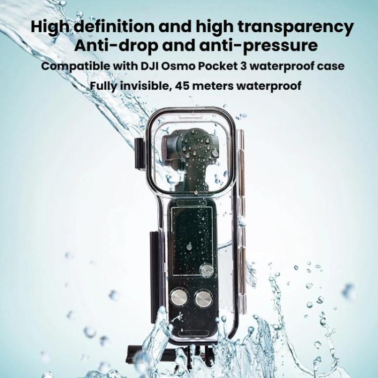 For DJI Osmo Pocket 3 HD Waterproof Case Camera Underwater Protective Cover, HD Waterproof Case