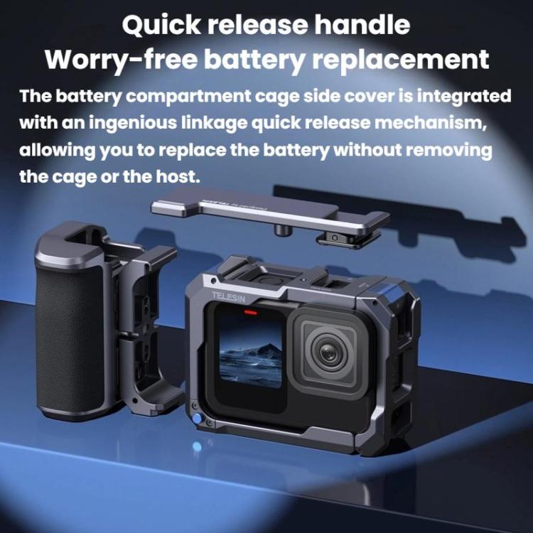 TELESIN Camera Grip Kit For GoPro HERO9 Black / HERO10 Black / HERO11 Black / HERO12 Black / HERO13 Black