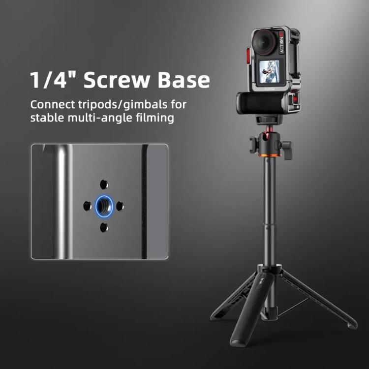 Flymile Street Shooting Handle Kit for DJI Osmo Action 5 Pro/4/3 Action Camera Aluminum Expansion Cage, AC5015 Cage