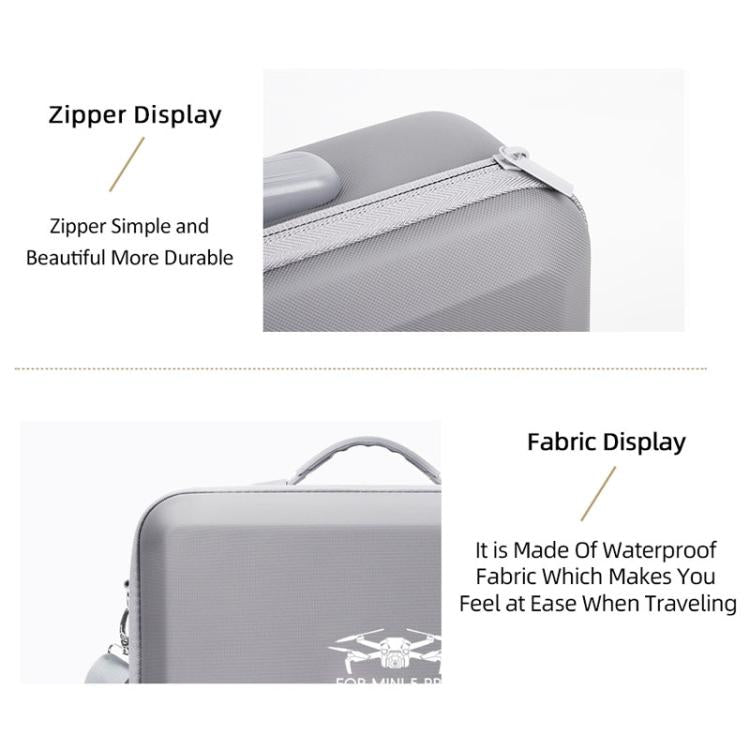 For DJI Mini 5 Pro Fly More All-in-one PU Organizer Bag Portable Travel Shoulder Bag