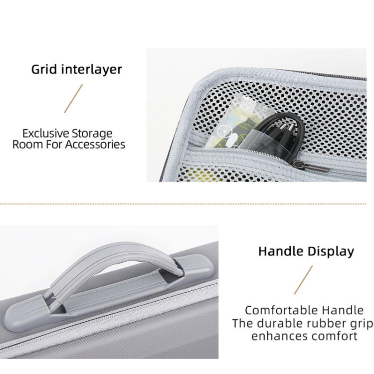 For DJI Mini 5 Pro Fly More All-in-one PU Organizer Bag Portable Travel Shoulder Bag