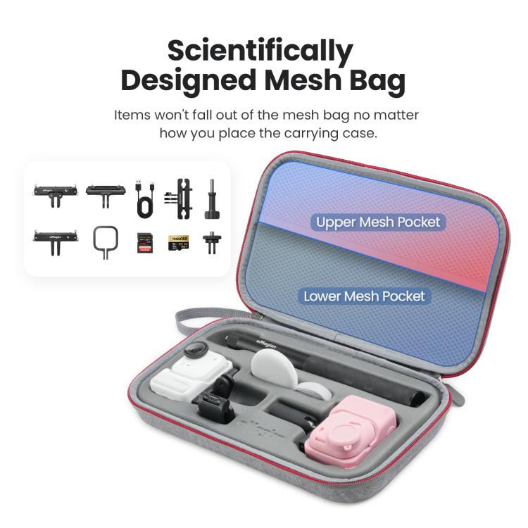 For Insta360 GO Ultra aMagisn Storage Case Protective Bag for Camera, Silicone Sleeve, Cage, Selfie Stick and Accessories