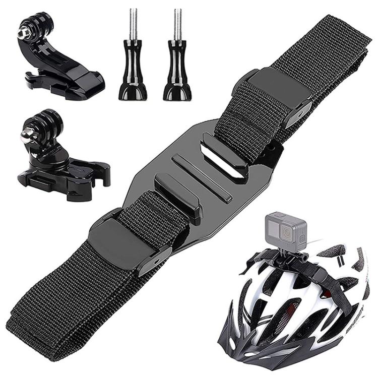 Universal Bike Helmet Camera Mount Adjustable Strap For Vented/Skeleton Helmets Compatible With GoPro, Insta360, DJI and Other Action Cameras