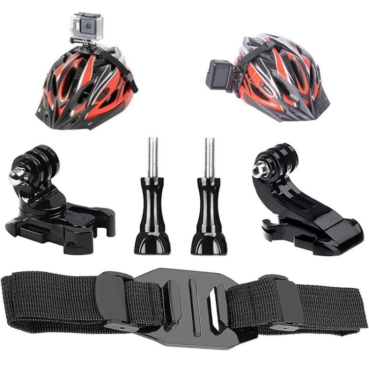 Universal Bike Helmet Camera Mount Adjustable Strap For Vented/Skeleton Helmets Compatible With GoPro, Insta360, DJI and Other Action Cameras